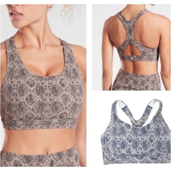 Athleta Snake Print Racerback Sports Bra – Size S (GUC) - Picture 6 of 7